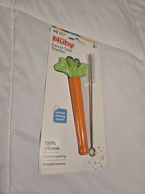 Nuby Orange & Green Carrot Tube Teether
